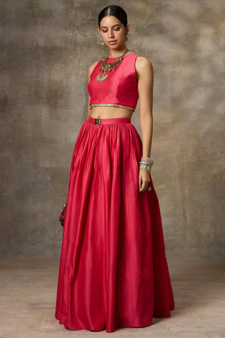 Pink top with skirt
