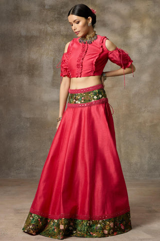 Pink top and skirt set