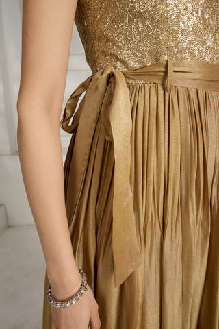 Gold sequence gown