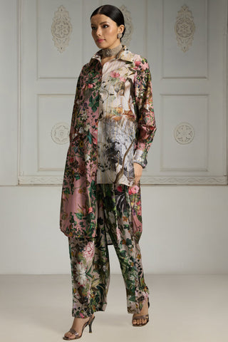 Pink high low shirt tunic