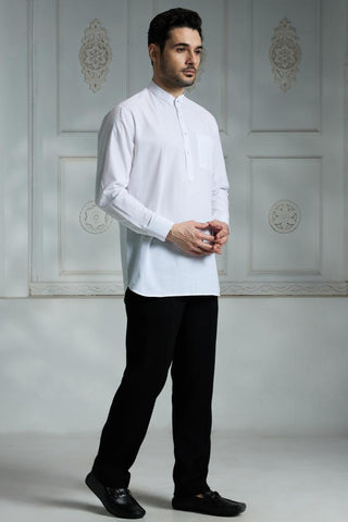 White cotton solid shirt
