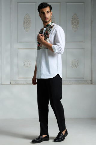 White yoke printed shirt