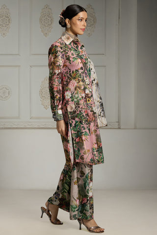 Pink high low shirt tunic