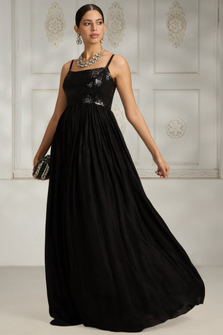 Black sequence gown