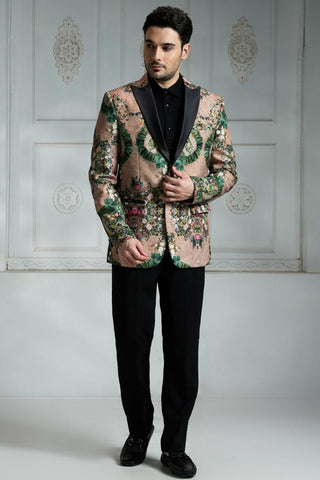 Multicolor paisely rust blazer