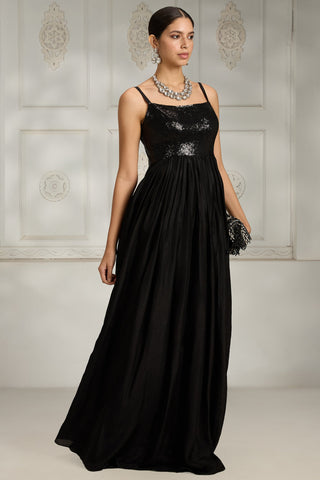 Black sequence gown