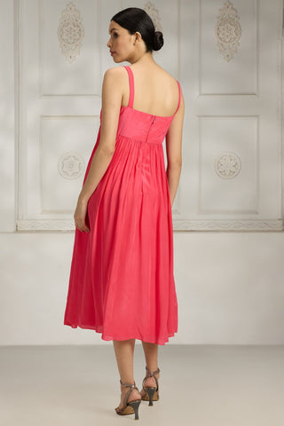 Pink embellished dress