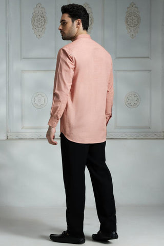 Pink solid shirt