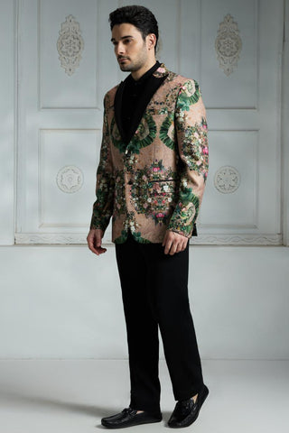 Multicolor paisely rust blazer