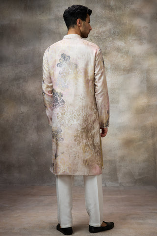 Ivory printed kurta set