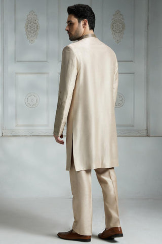 Ivory embroidered sherwani set
