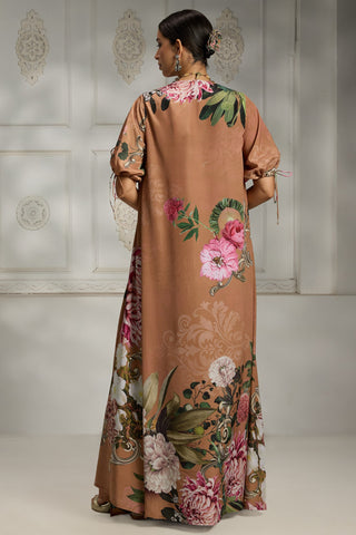 Orange printed cape set