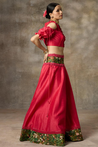 Pink top and skirt set