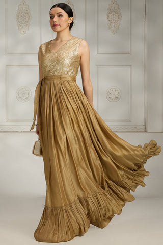 Gold sequence gown
