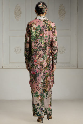 Pink high low shirt tunic