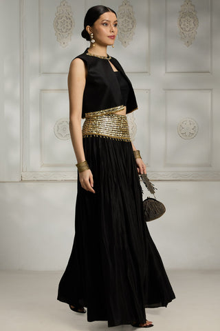 Black short jacket set