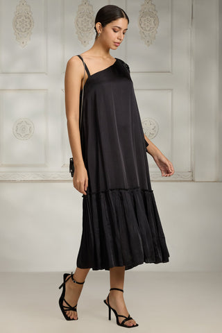 Black one shoulder dress