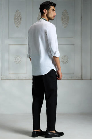 White yoke printed shirt