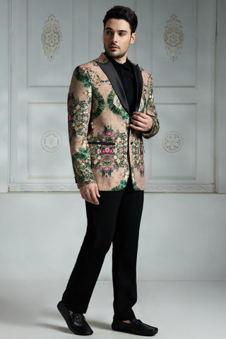 Multicolor paisely rust blazer