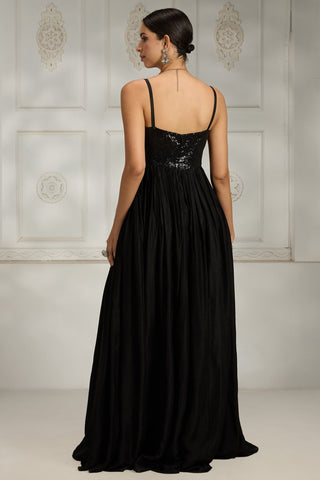 Black sequence gown