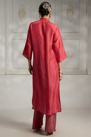 Pink embroidered tunic