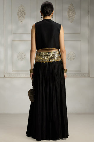 Black short jacket set