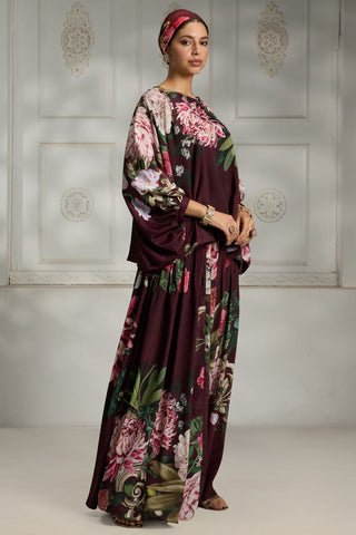 Maroon printed tunic