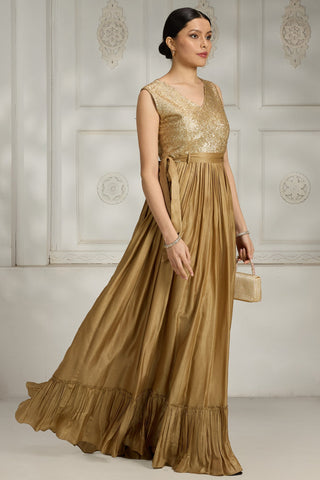 Gold sequence gown
