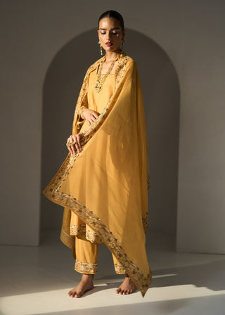 Yellow pavit kurta set