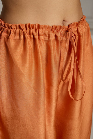 Orange solid tunic set