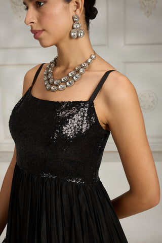Black sequence gown
