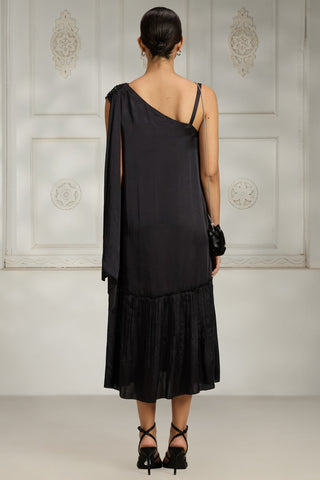 Black one shoulder dress