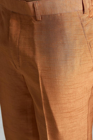Orange printed sherwani set