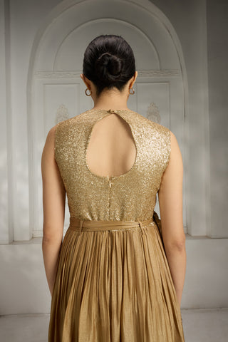 Gold sequence gown