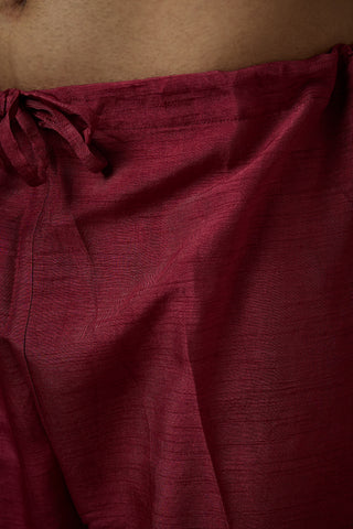 Maroon embellished kurta set
