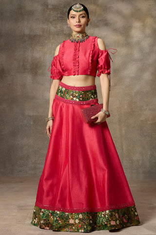 Pink top and skirt set