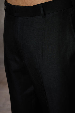 Black embellished koti with kurta set