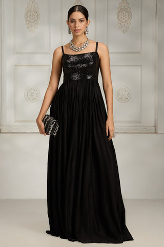 Black sequence gown