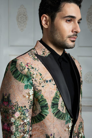 Multicolor paisely rust blazer