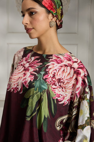 Maroon printed tunic