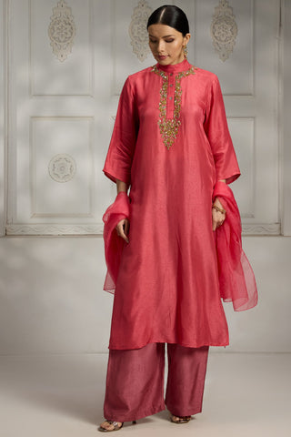 Pink embroidered tunic