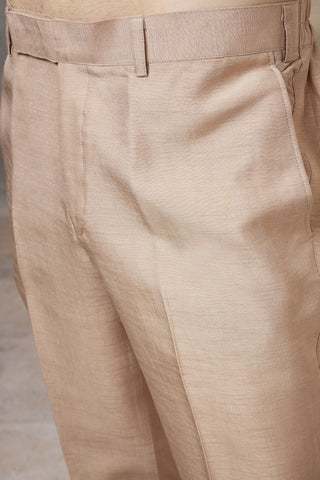 Beige printed koti with kurta set