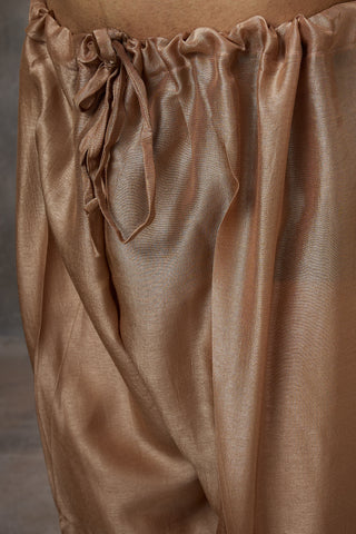 Orange signature floral koti with kurta set