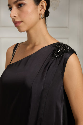 Black one shoulder dress