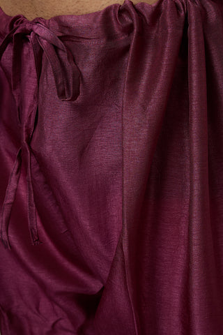 Maroon signature koti with kurta set
