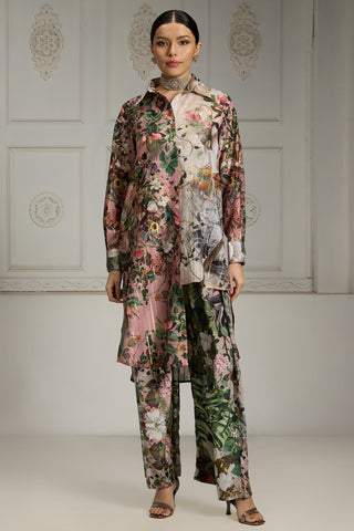 Pink high low shirt tunic