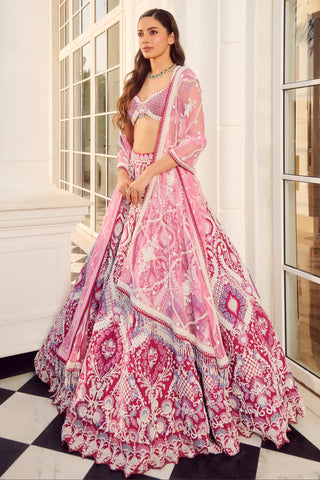 Purple esmarie lehenga set