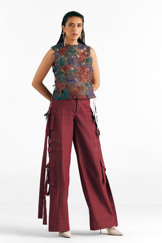 Cutwork Vest Artistic Wear - Multicolor Vest by Essé