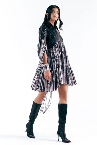 Tier Dress Artistic Wear - Gray Braille Tier Dress by Essé