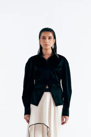 Draped Trousers Ethereal Wear - Ivory Draped Pant by Essé